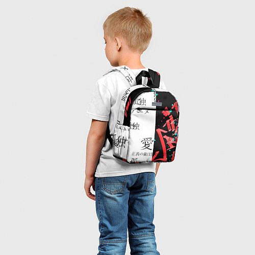 Детский рюкзак Японские надписи / 3D-принт – фото 5