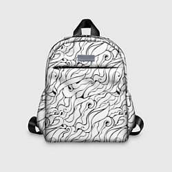 Детский рюкзак Черно-белые узоры, цвет: 3D-принт
