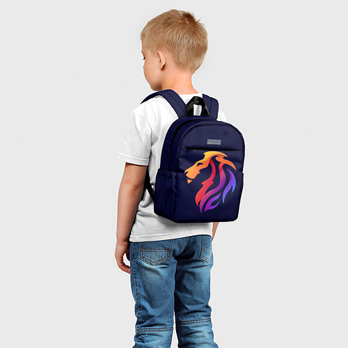 Детский рюкзак Градиентный лев в минимализме / 3D-принт – фото 5