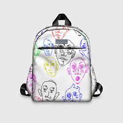 Детский рюкзак Цветные лица, цвет: 3D-принт