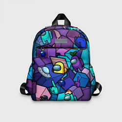 Детский рюкзак Among Us кубики, цвет: 3D-принт