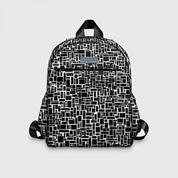 Детский рюкзак Геометрия ЧБ Black & white, цвет: 3D-принт