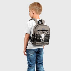 Детский рюкзак Свитер с черепом быка, цвет: 3D-принт — фото 2