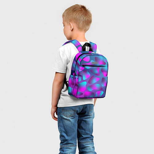 Детский рюкзак Неоновые капли / 3D-принт – фото 5