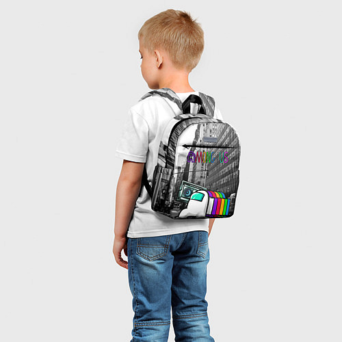 Детский рюкзак Among Us по улицам Нью-Йорка / 3D-принт – фото 5