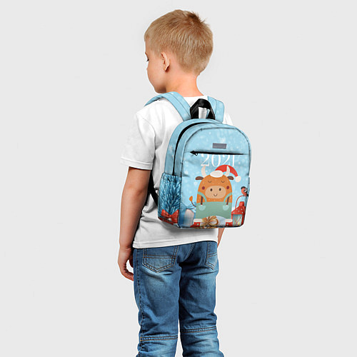 Детский рюкзак Новогодний бычок 2021 / 3D-принт – фото 5
