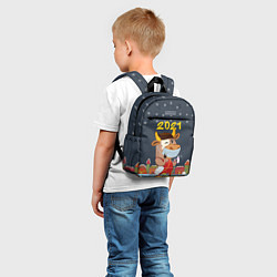 Детский рюкзак Коронавирусный Новый Год, цвет: 3D-принт — фото 2