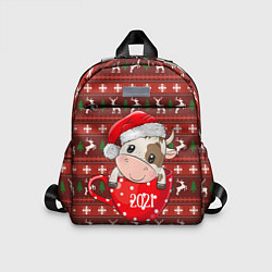 Детский рюкзак Милый новогодний бычок 2021