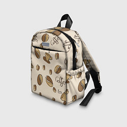Детский рюкзак Кофейный узор на светлом, цвет: 3D-принт — фото 2