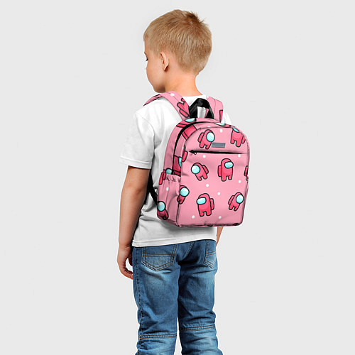 Детский рюкзак Among Us - Розовый цвет / 3D-принт – фото 5
