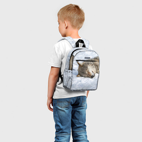 Детский рюкзак Спящий Волк / 3D-принт – фото 5