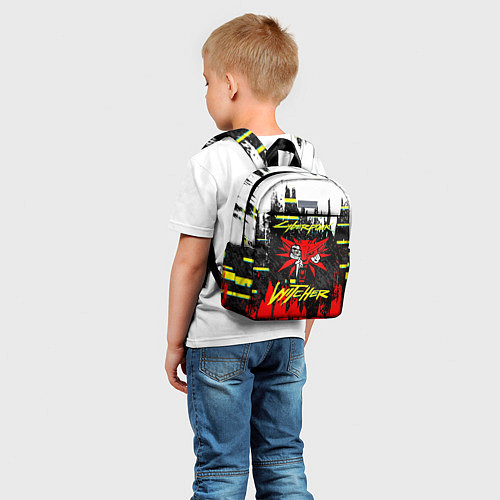 Детский рюкзак Cyberpunk 2077 Ведьмак / 3D-принт – фото 5