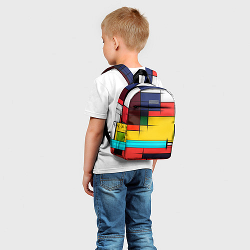 Детский рюкзак Абстрактные фигуры цвета / 3D-принт – фото 5