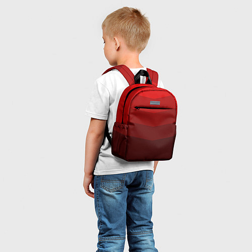 Детский рюкзак Красный Градиент / 3D-принт – фото 5