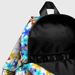 Детский рюкзак Узор из весенних цветов, цвет: 3D-принт — фото 2