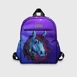 Детский рюкзак Retrowave Neon Horse, цвет: 3D-принт