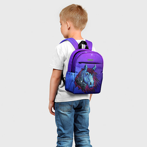 Детский рюкзак Retrowave Neon Horse / 3D-принт – фото 5