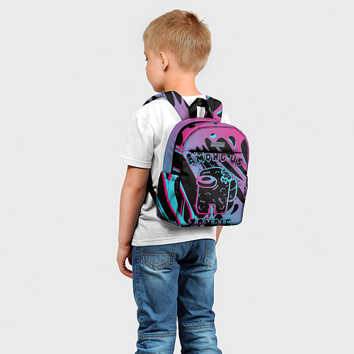 Детский рюкзак Among Us Neon Zombie / 3D-принт – фото 5