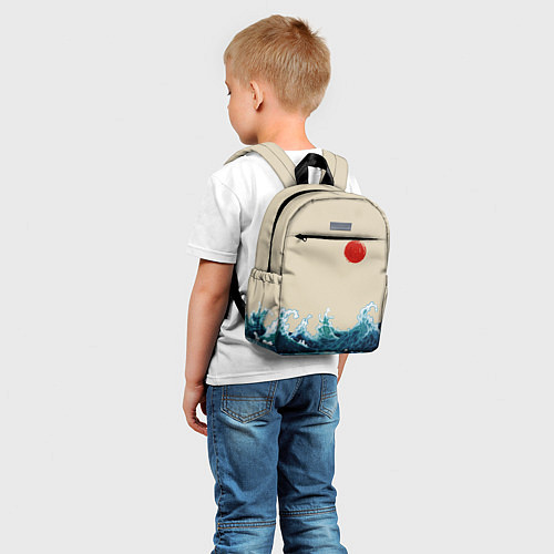 Детский рюкзак Японский Стиль Волны и Солнце / 3D-принт – фото 5