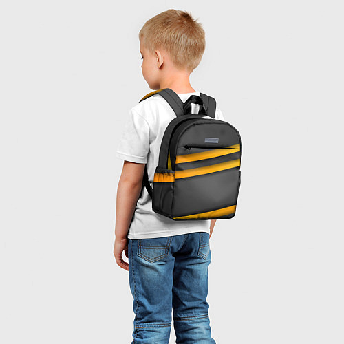 Детский рюкзак Желтые полосы / 3D-принт – фото 5