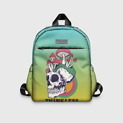 Детский рюкзак Поганки на черепе Психоделика, цвет: 3D-принт