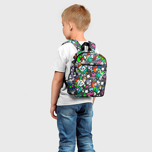 Детский рюкзак Geometry Dash Pattern Z / 3D-принт – фото 5