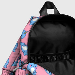 Детский рюкзак Дельфинчики Единорожки, цвет: 3D-принт — фото 2