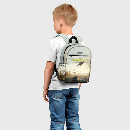 Детский рюкзак CYBERPUNK 2077 КИБЕРПАНК спина Z / 3D-принт – фото 5