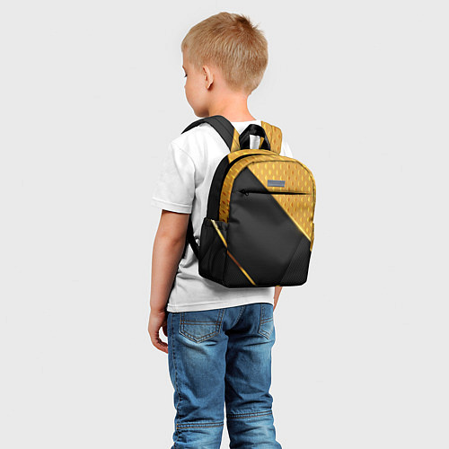 Детский рюкзак 3D BLACK & GOLD / 3D-принт – фото 5
