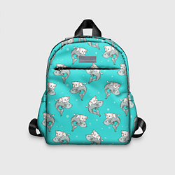 Детский рюкзак Котики и рыбки, цвет: 3D-принт