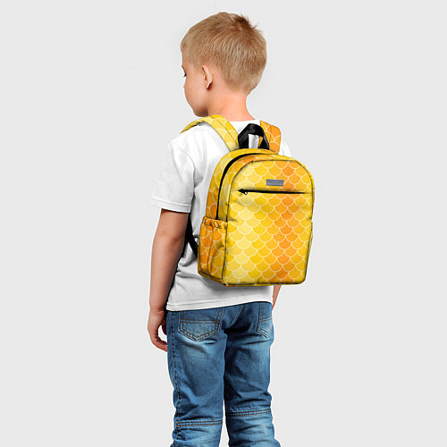Детский рюкзак Желтая чешуя / 3D-принт – фото 5