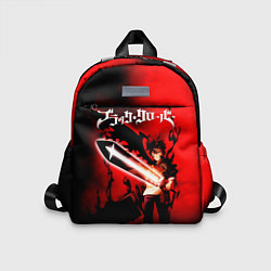 Детский рюкзак Чёрный Аста красный туман, цвет: 3D-принт