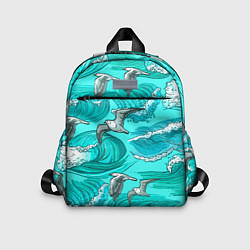 Детский рюкзак Чайки в море, цвет: 3D-принт