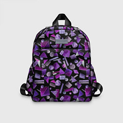Детский рюкзак Геометрический фиолетовый, цвет: 3D-принт