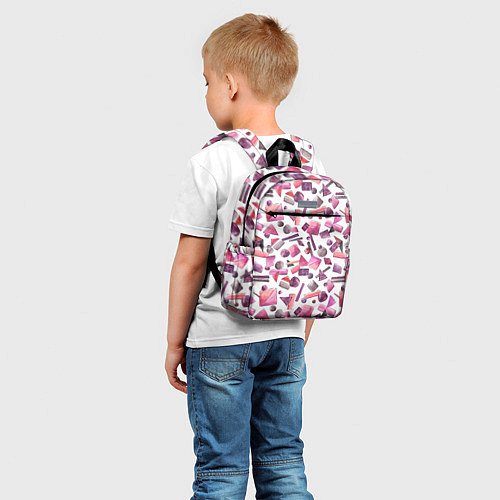 Детский рюкзак Геометрический розовый / 3D-принт – фото 5