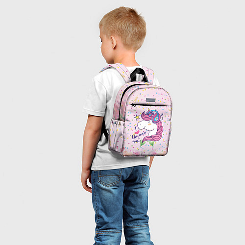 Детский рюкзак Люблю единорогов и музыку / 3D-принт – фото 5