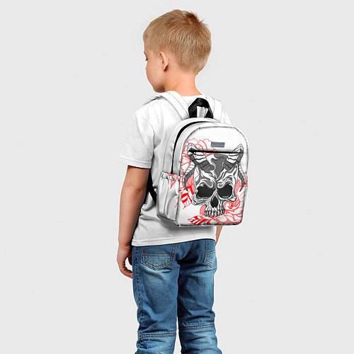 Детский рюкзак Череп с рогами / 3D-принт – фото 5