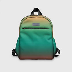 Детский рюкзак Красно-бирюзовый градиент, цвет: 3D-принт