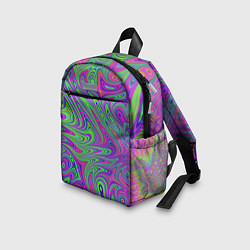 Детский рюкзак Неоновый абстрактный узор, цвет: 3D-принт — фото 2