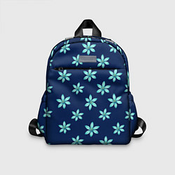 Детский рюкзак Цветы Голубые, цвет: 3D-принт