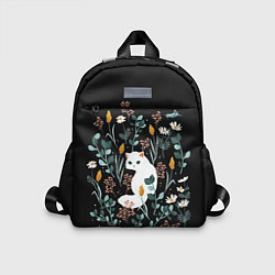 Детский рюкзак Кошечка среди цветов, цвет: 3D-принт