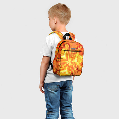 Детский рюкзак Желто-оранжевая абстракция / 3D-принт – фото 5