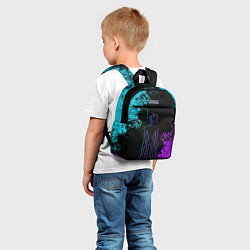 Детский рюкзак НЕОНОВЫЙ СИРЕНОГОЛОВЫЙ, цвет: 3D-принт — фото 2