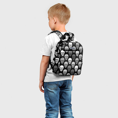 Детский рюкзак Черно-белый готический / 3D-принт – фото 5
