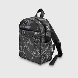 Детский рюкзак Узор листочки На темном Фоне, цвет: 3D-принт — фото 2