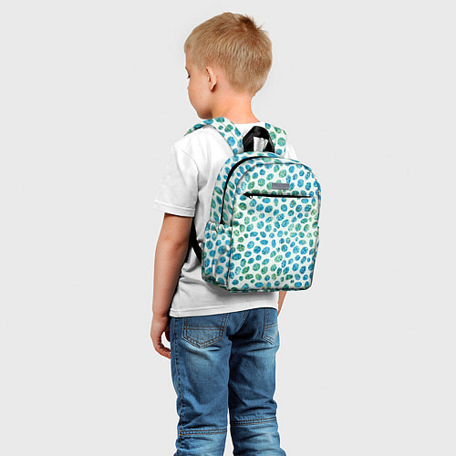 Детский рюкзак Драгоценные зеленые камешки / 3D-принт – фото 5