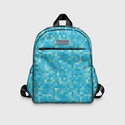 Детский рюкзак Бирюзовая пиксель абстракция