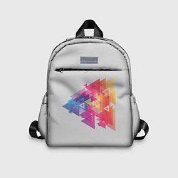 Детский рюкзак Цветные треугольники, цвет: 3D-принт