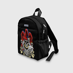 Детский рюкзак Шут с картами - череп, цвет: 3D-принт — фото 2