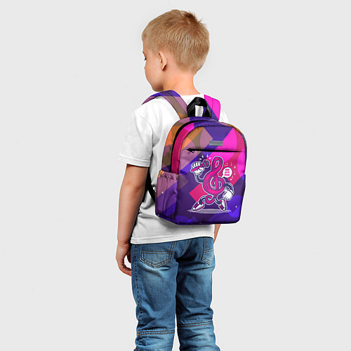 Детский рюкзак Музыкальный ключ караоке / 3D-принт – фото 5